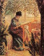 Claude Monet Camille Monet Embroidering china oil painting reproduction